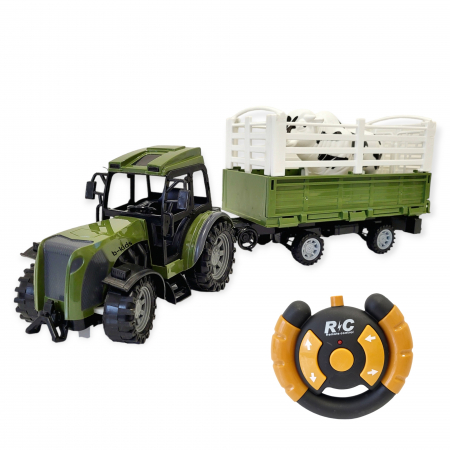 Tractor cu remorca si animalut, telecomanda full control! [2]