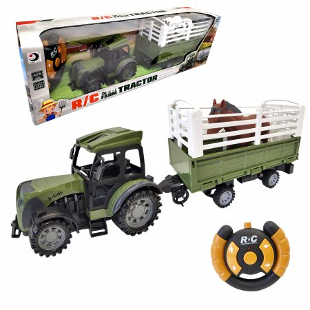 Tractor cu remorca si animalut, telecomanda full control! [6]