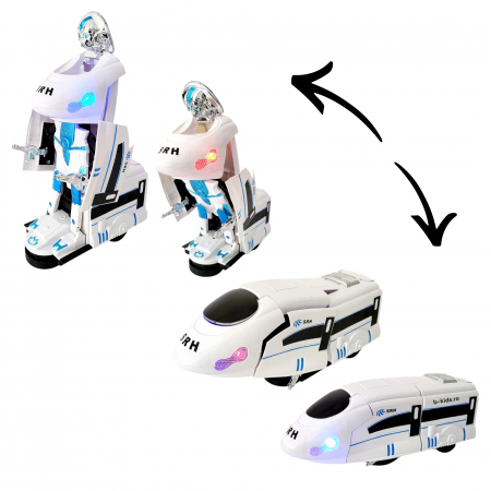 Tren Transformers in robot, cu sunete si lumini, 2 in 1 [1]