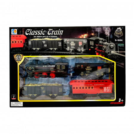 Trenulet cu 3 locomotive, sine. Classic Train (18 piese) [3]