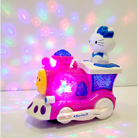 Trenulet cu sunete si lunini 3D, Hello Kitty [1]