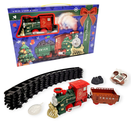 Ocazii speciale - Trenulet de Crăciun cu Șine – Aburi, Lumină și Sunete, Include Vagon