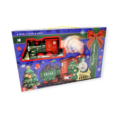 Trenulet de Crăciun cu Șine – Aburi, Lumină și Sunete, Include Vagon [6]