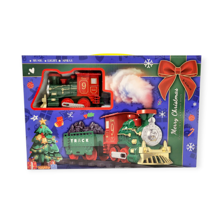 Trenulet de Crăciun cu Șine – Aburi, Lumină și Sunete, Include Vagon [4]