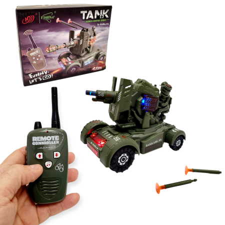 Masinute telecomanda - Tun-Tanc Blindat cu telecomanda si tinte tip ventuza