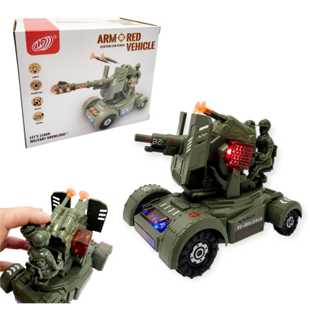 Masinute - Tun-Tanc Blindat Electric ARMORED VEHICLE cu tinte tip ventuza