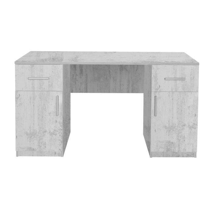 Birou ALMA, cu 2 sertare si 2 usi, sonoma inchis + sonoma deschis, 135x50x75 cm - ExpoMob [2]