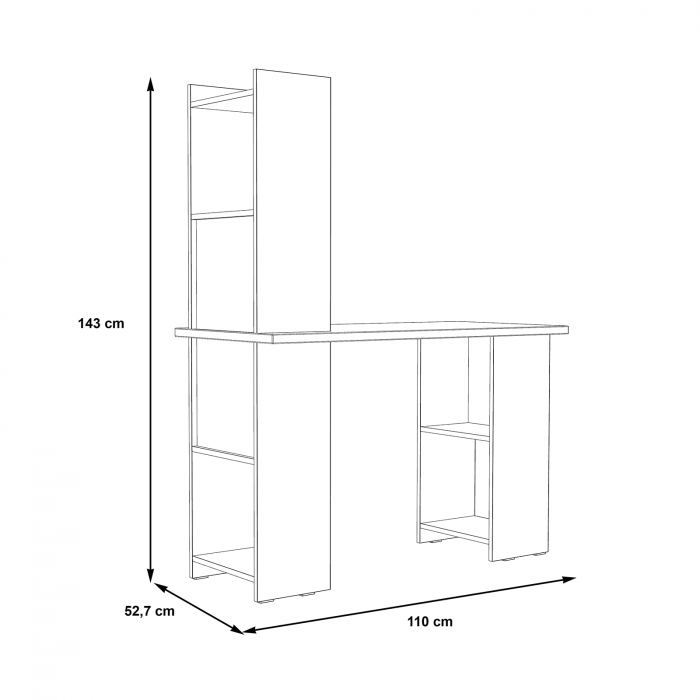 Birou BESARION - BSRB222-D30F, sonoma, 110x52,7x143 cm - ExpoMob [5]