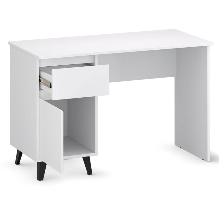 Birou BORG, 1 usa, 1 sertar, alb, 117x55x75,6 cm [6]