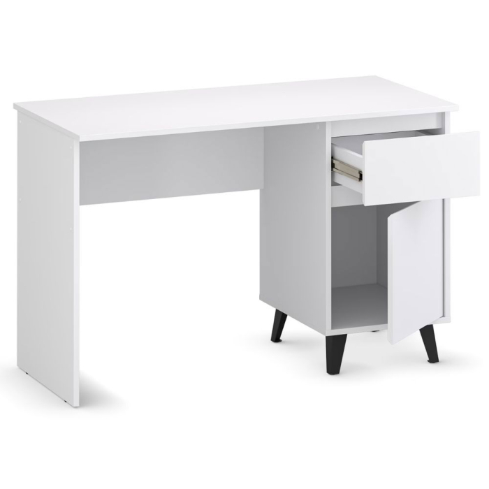 Birou BORG, 1 usa, 1 sertar, alb, 117x55x75,6 cm [5]