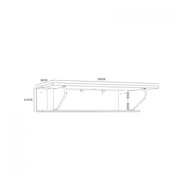 Birou multifunctional MFF2025-L120, alb, 100x60x23,6cm - ExpoMob [7]
