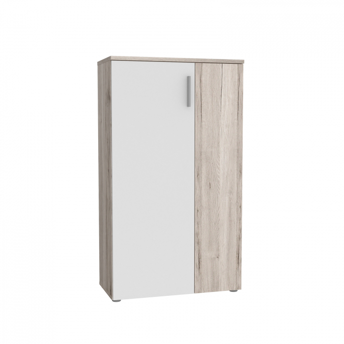 Pantofar BOOTS, cu 2 usi, 6 rafturi, stejar sherwood + alb, 68,9x34,1x120,4 cm - ExpoMob [2]