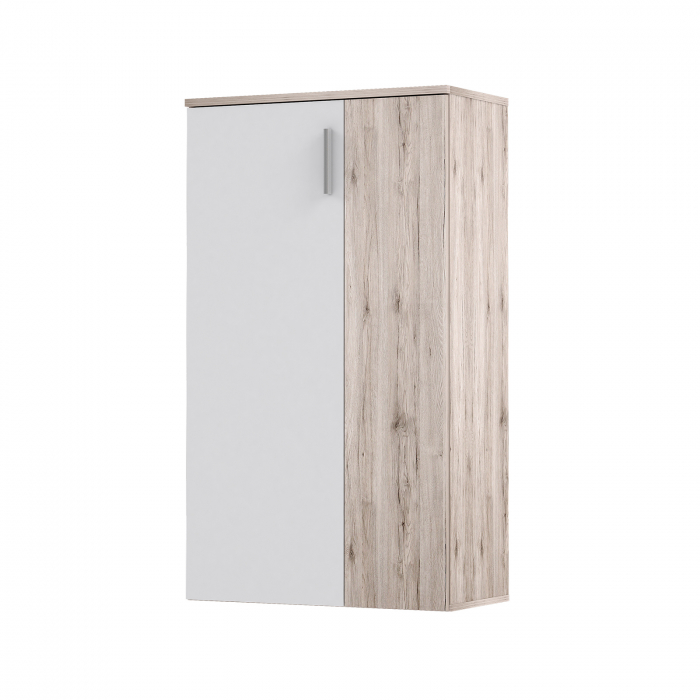 Pantofar BOOTS, cu 2 usi, 6 rafturi, stejar sherwood + alb, 68,9x34,1x120,4 cm - ExpoMob [3]