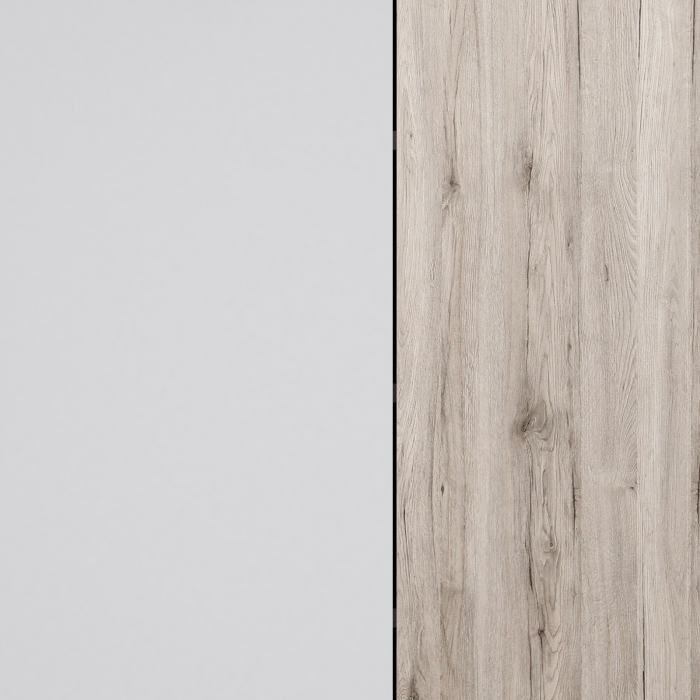 Pantofar BOOTS, cu 2 usi, 6 rafturi, stejar sherwood + alb, 68,9x34,1x120,4 cm - ExpoMob [6]