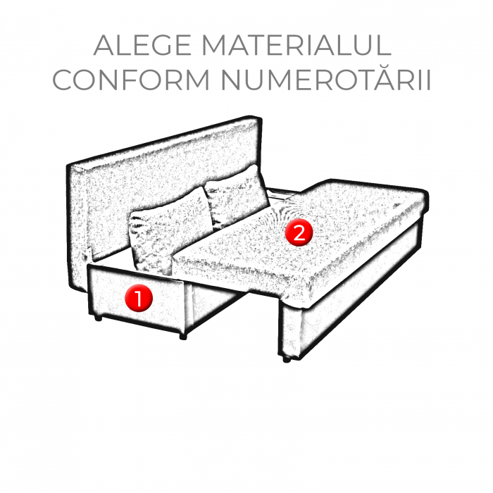 Canapea ANA extensibila, 3 locuri, cu lada depozitare, 185x82x80 cm - ExpoMob [4]