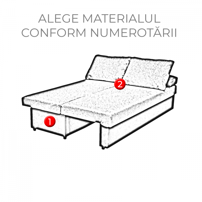 Canapea ANA extensibila, 3 locuri, cu lada depozitare, 185x82x80 cm - ExpoMob [3]