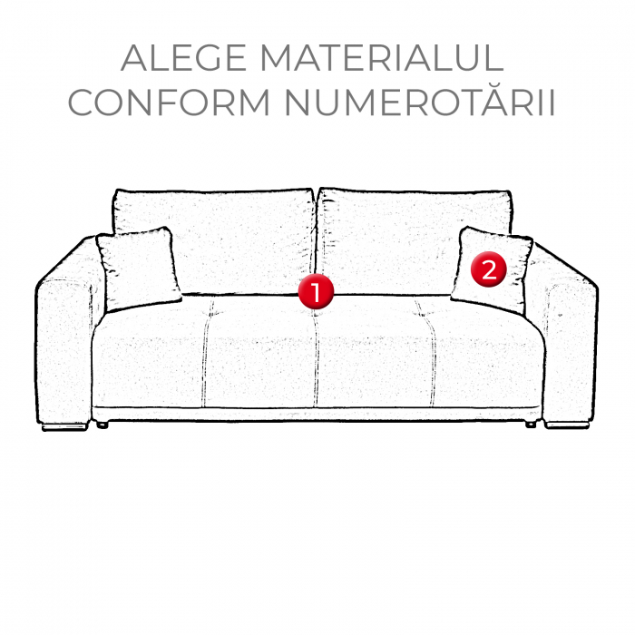 Canapea BERNA extensibila, 3 locuri, cu arcuri si lada depozitare, 238x108x77 cm - ExpoMob [2]