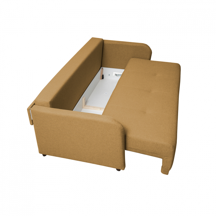 Canapea BERNA S extensibila, 3 locuri, cu arcuri si lada depozitare, 210x110x90 cm - ExpoMob [5]