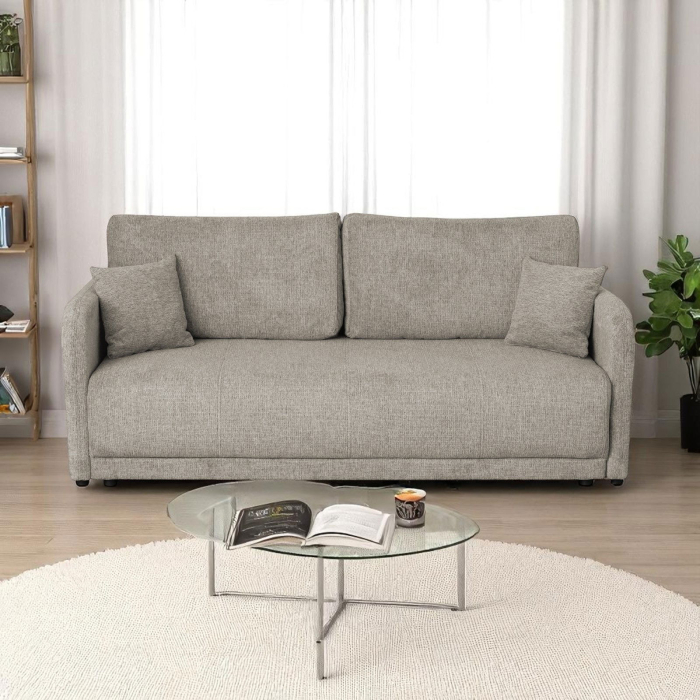 Canapea BERNA S extensibila, 3 locuri, cu arcuri si lada depozitare, 210x110x90 cm - ExpoMob [6]