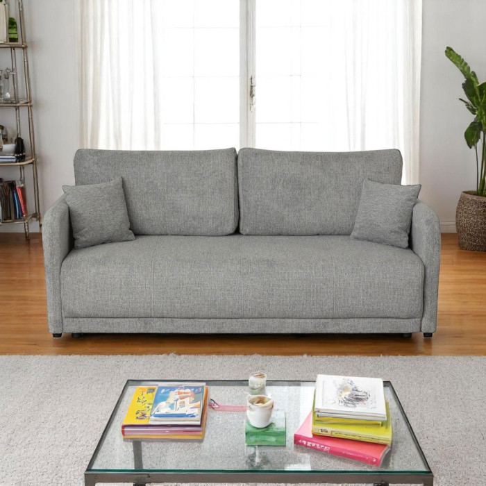 Canapea BERNA S extensibila, 3 locuri, cu arcuri si lada depozitare, 210x110x90 cm - ExpoMob [6]