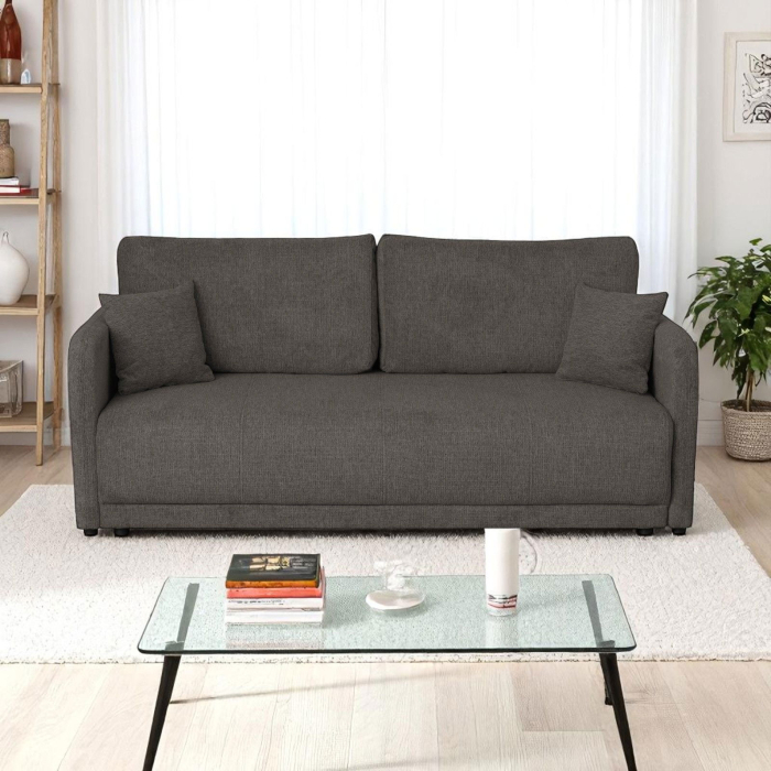 Canapea BERNA S extensibila, 3 locuri, cu arcuri si lada depozitare, 210x110x90 cm - ExpoMob [6]