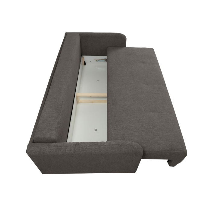 Canapea BERNA S extensibila, 3 locuri, cu arcuri si lada depozitare, 210x110x90 cm - ExpoMob [4]