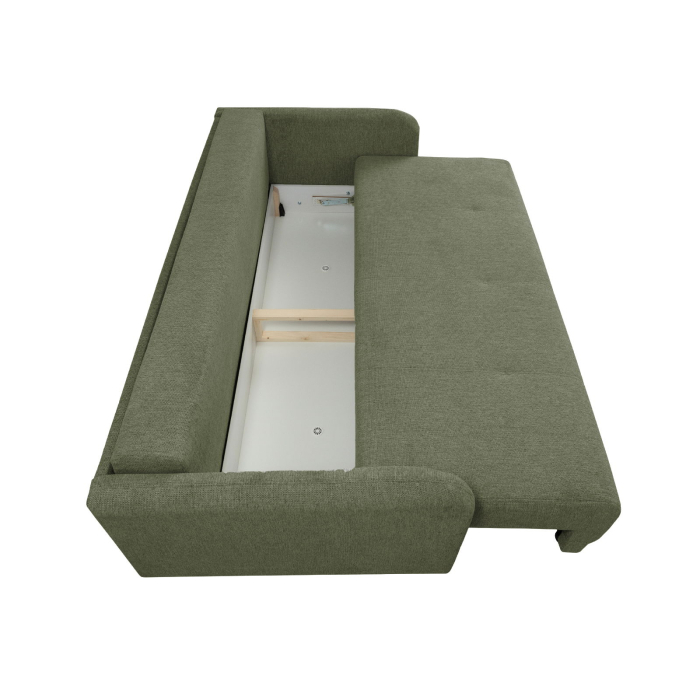 Canapea BERNA S extensibila, 3 locuri, cu arcuri si lada depozitare, 210x110x90 cm - ExpoMob [4]