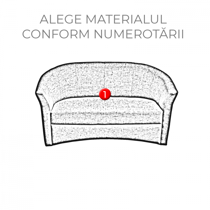 Canapea CAFENEA fixa, 2 locuri, 145x60x80 cm - ExpoMob [2]