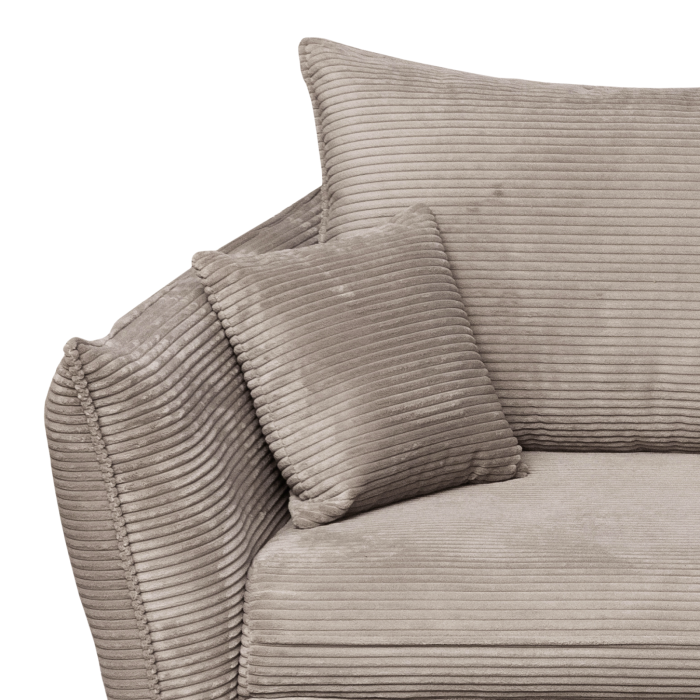 Canapea CAMILLE extensibila, 3 locuri, cu arcuri si lada depozitare, cappuccino, 238x115x95 cm [6]