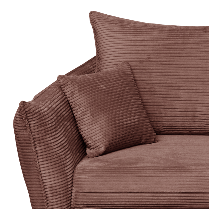 Canapea CAMILLE extensibila, 3 locuri, cu arcuri si lada depozitare, caramiziu, 238x115x95 cm [6]