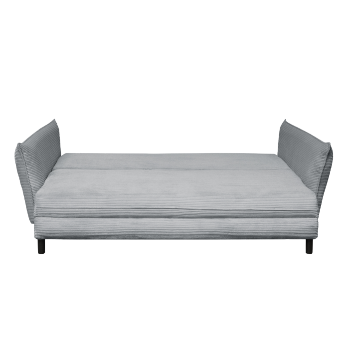 Canapea CAMILLE extensibila, 3 locuri, cu arcuri si lada depozitare, gri deschis, 238x115x95 cm [3]