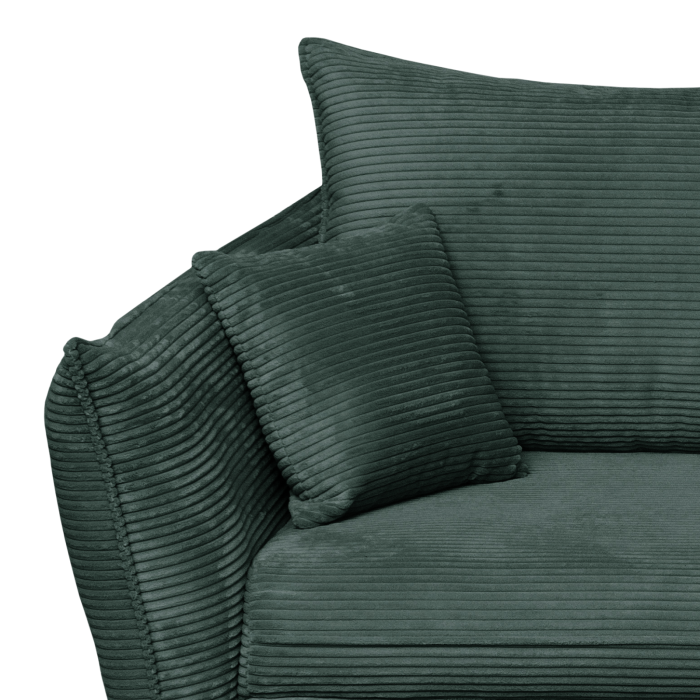 Canapea CAMILLE extensibila, 3 locuri, cu arcuri si lada depozitare, verde smarald, 238x115x95 cm [6]