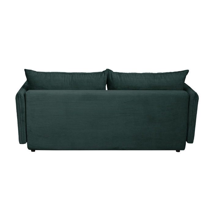 Canapea CAMILLE extensibila, 3 locuri, cu arcuri si lada depozitare, verde smarald, 238x115x95 cm [4]
