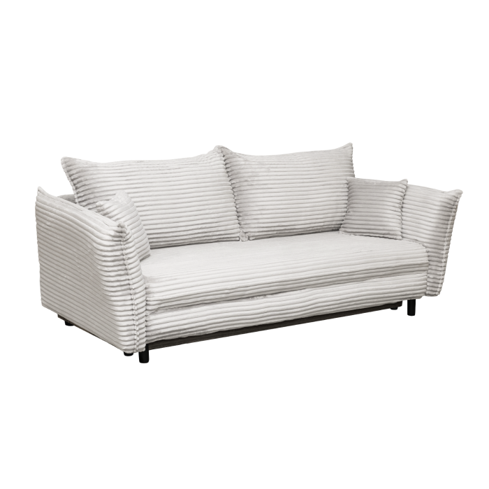 Canapea CAMILLE T extensibila, 3 locuri, cu arcuri si lada depozitare, bej, 238x115x95 cm [2]