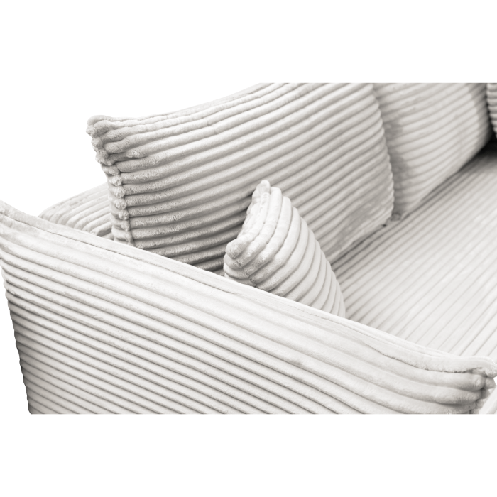 Canapea CAMILLE T extensibila, 3 locuri, cu arcuri si lada depozitare, bej, 238x115x95 cm [6]