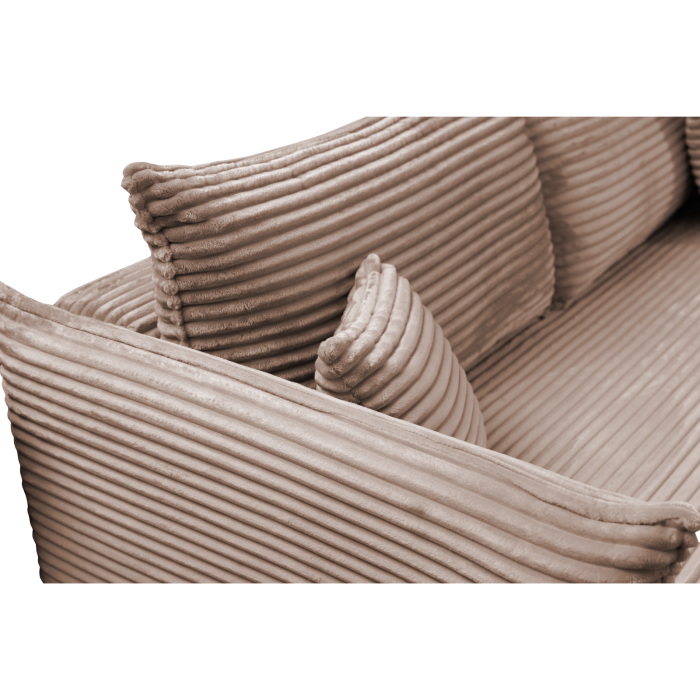 Canapea CAMILLE T extensibila, 3 locuri, cu arcuri si lada depozitare, maro, 238x115x95 cm [6]