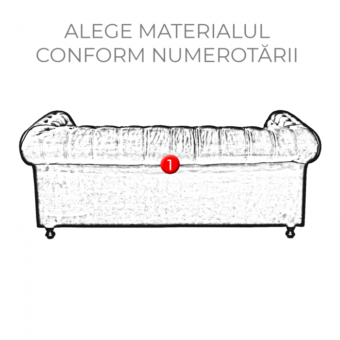 Canapea CHESTERFIELD extensibila, 3 locuri, cu arcuri si lada depozitare, 205x90x80 cm - ExpoMob [4]