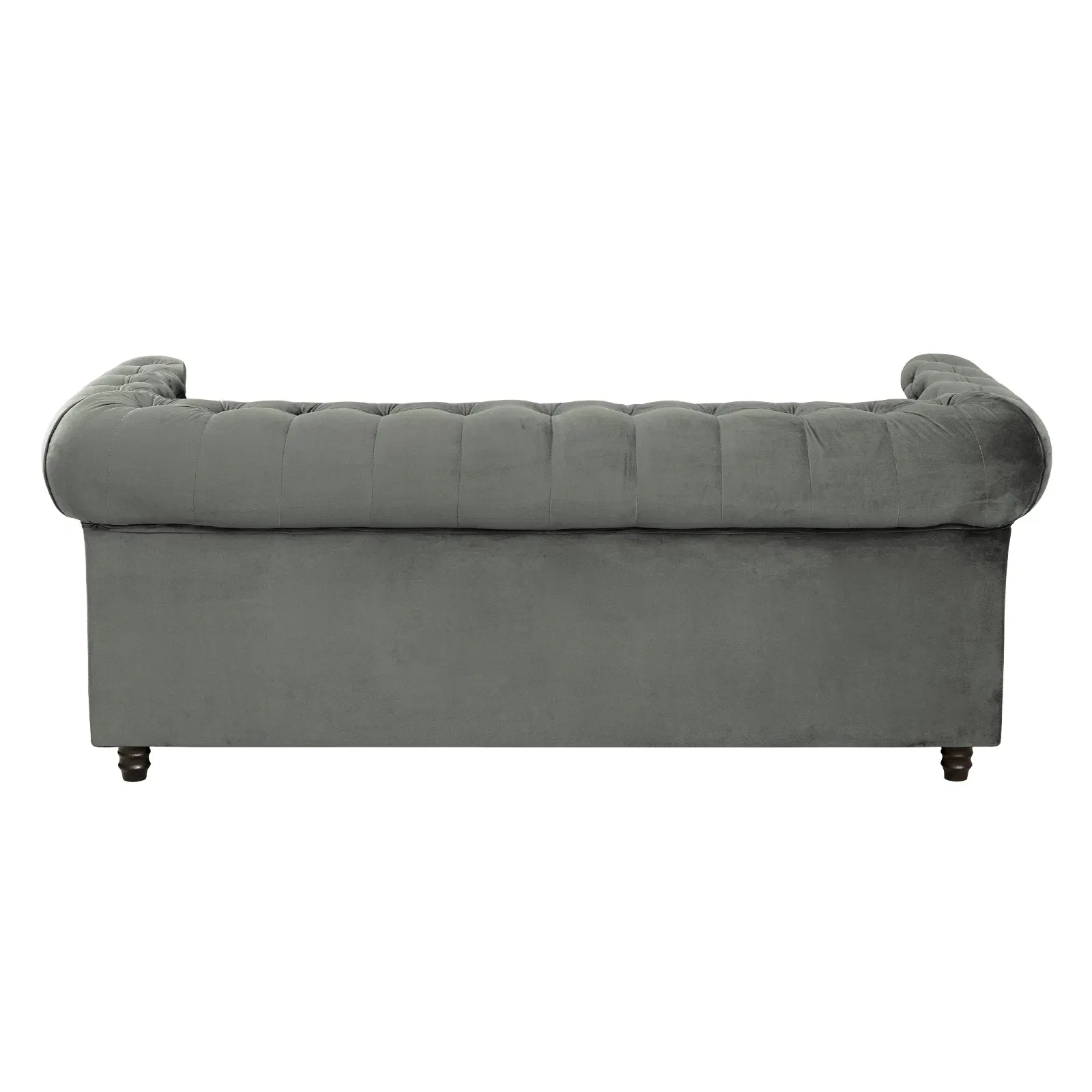 Canapea CHESTERFIELD fixa, 3 locuri, cu arcuri, gri deschis, 205x90x80 cm [3]