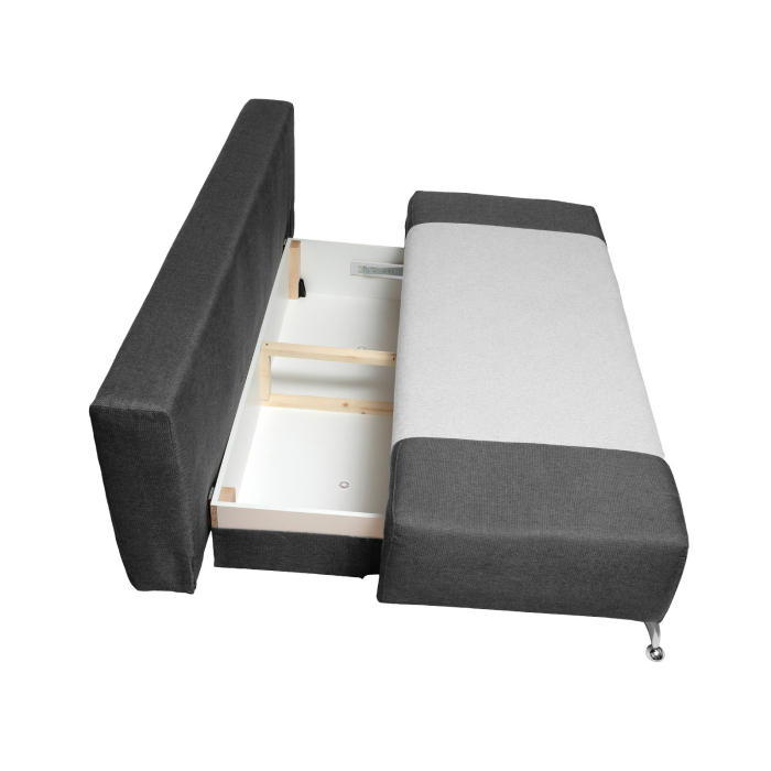 Canapea DARIA extensibila, 3 locuri, cu arcuri si lada depozitare, 195x98x74 cm - ExpoMob [4]