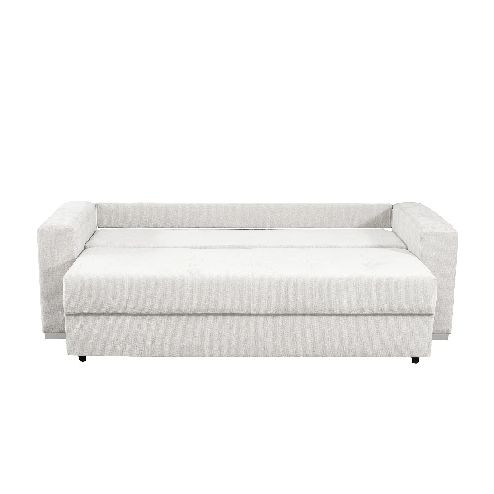 Canapea extensibila ARI235, 3 locuri, cu arcuri, alb, 235x110x77 cm [3]