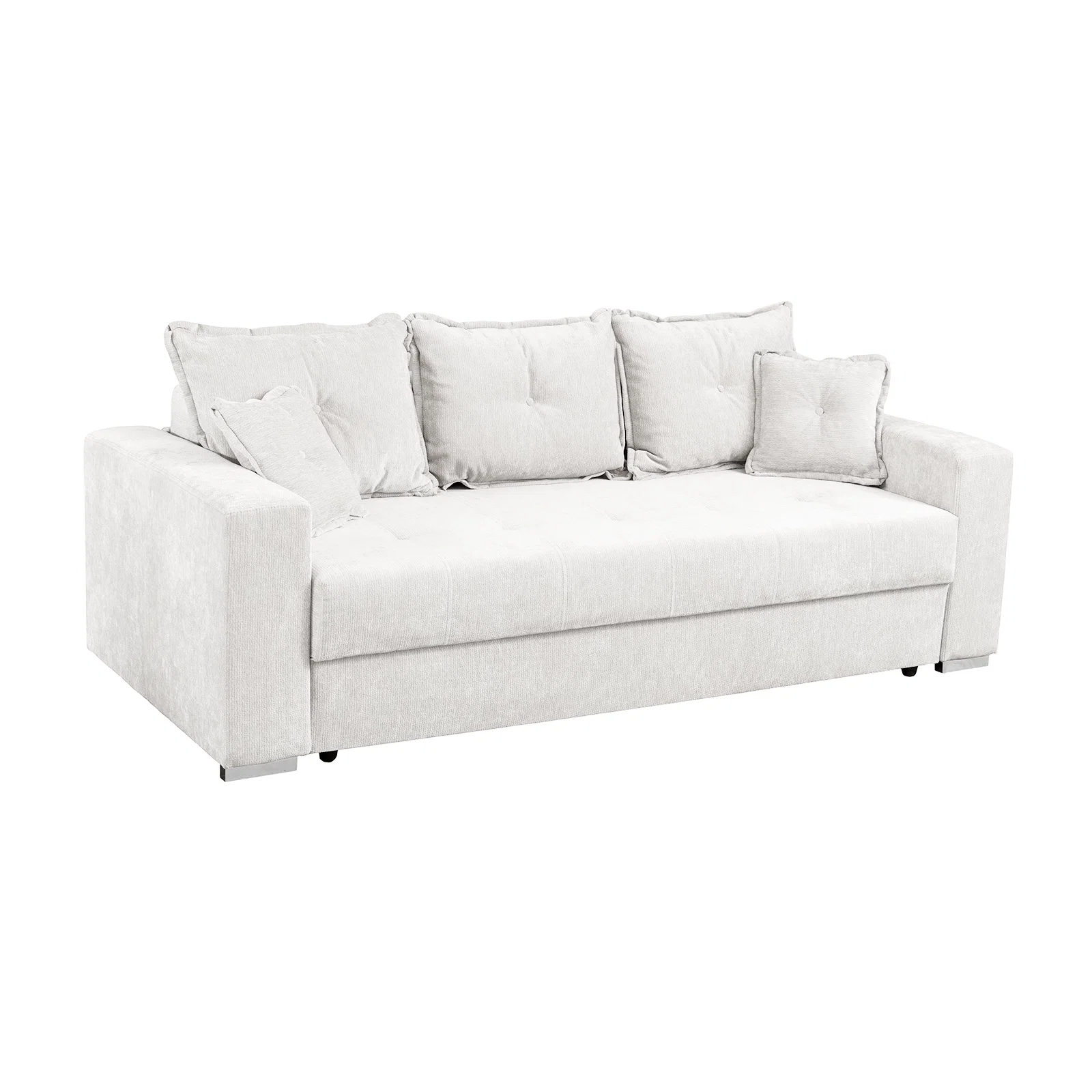 Canapea extensibila ARI235, 3 locuri, cu arcuri, alb, 235x110x77 cm [4]