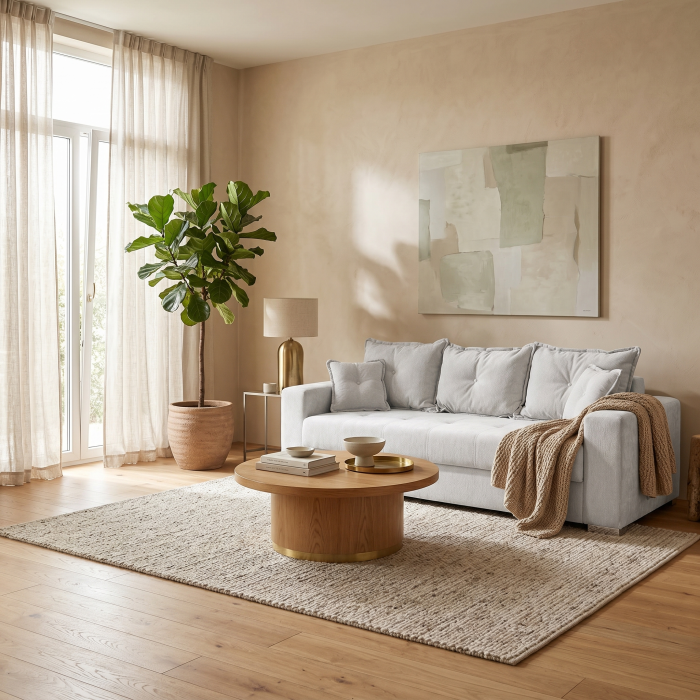 Canapea extensibila ARI235, 3 locuri, cu arcuri, alb, 235x110x77 cm [2]
