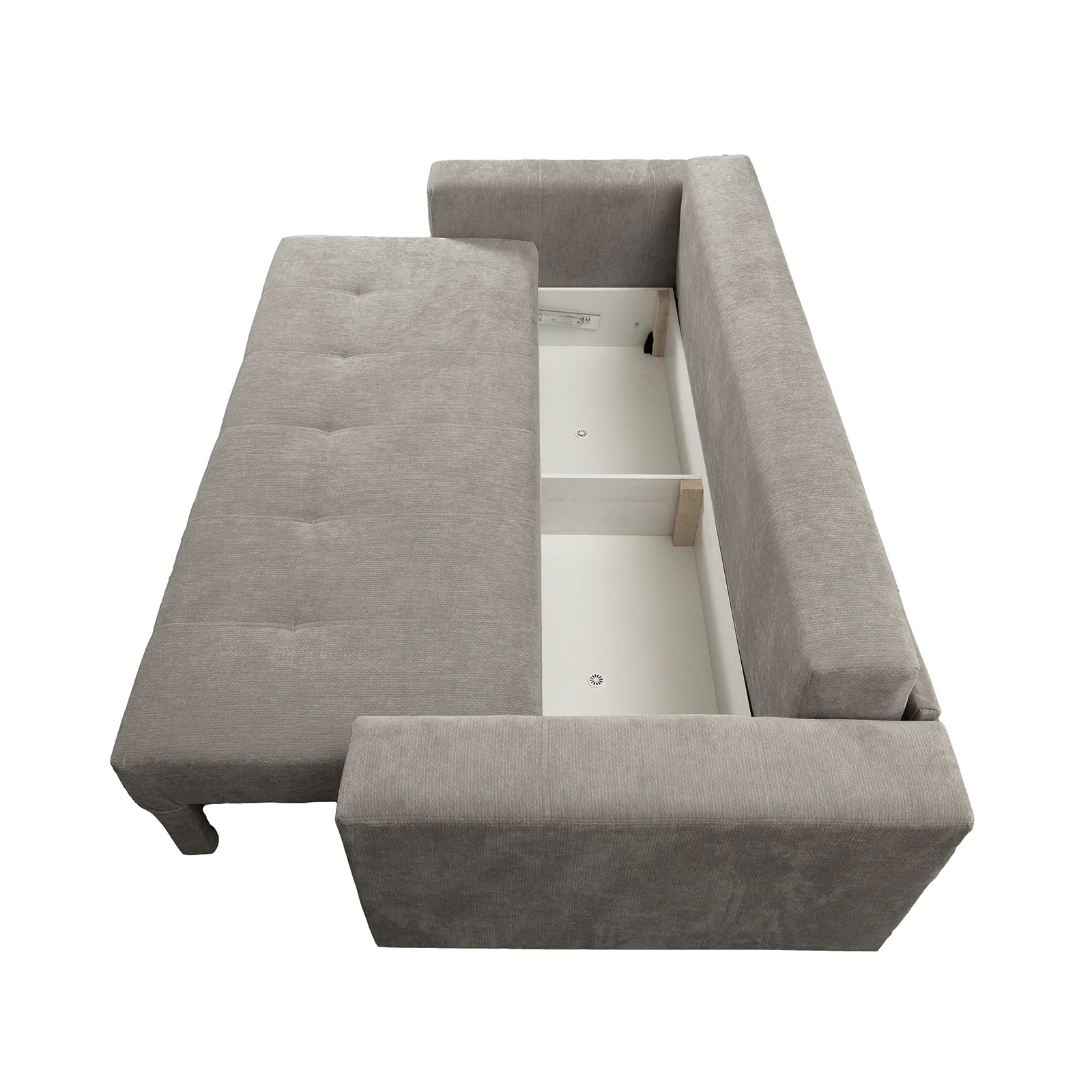 Canapea extensibila ARI235, 3 locuri, cu arcuri, bej inchis, 235x110x77 cm [5]