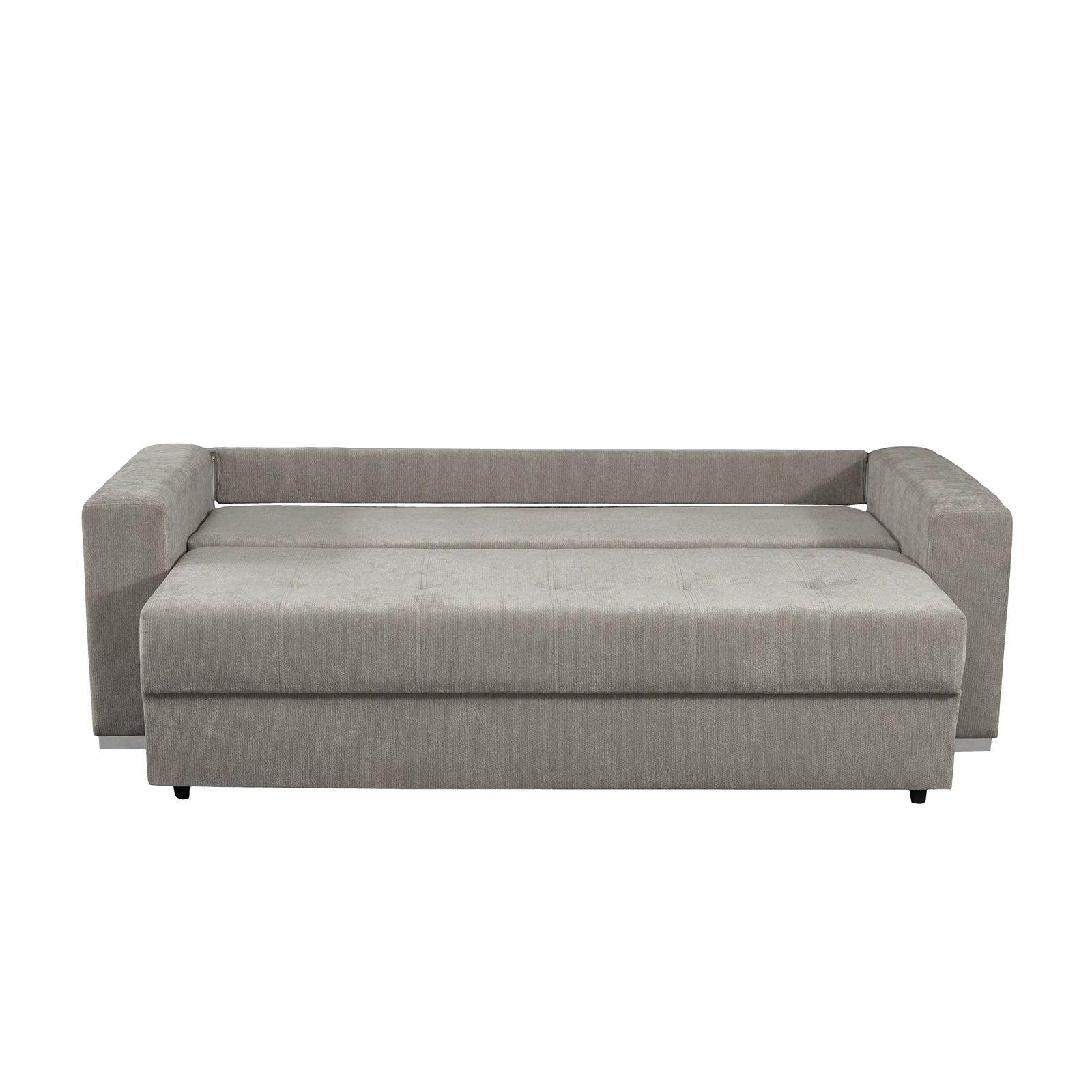 Canapea extensibila ARI235, 3 locuri, cu arcuri, bej inchis, 235x110x77 cm [3]