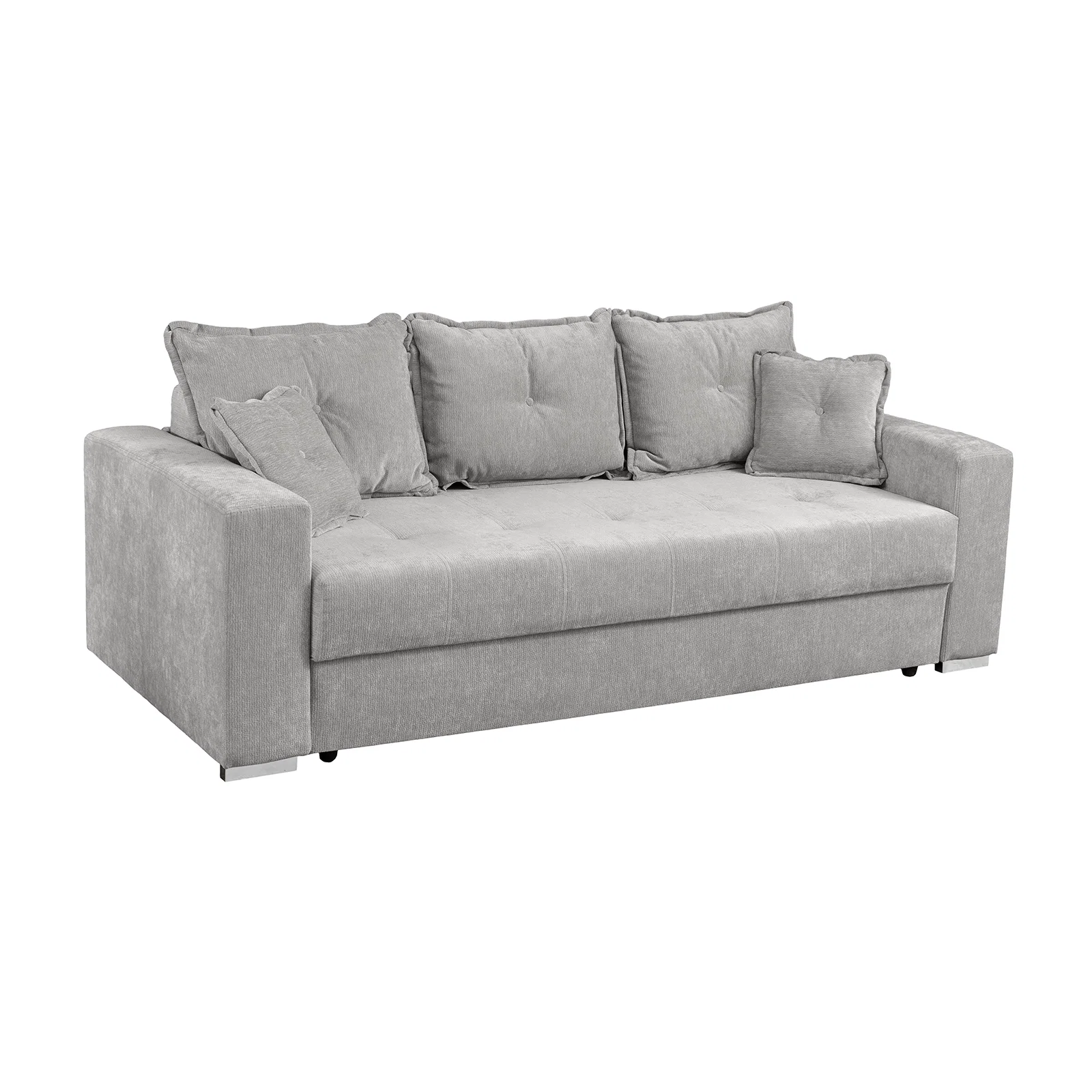 Canapea extensibila ARI235, 3 locuri, cu arcuri, gri deschis, 235x110x77 cm [4]