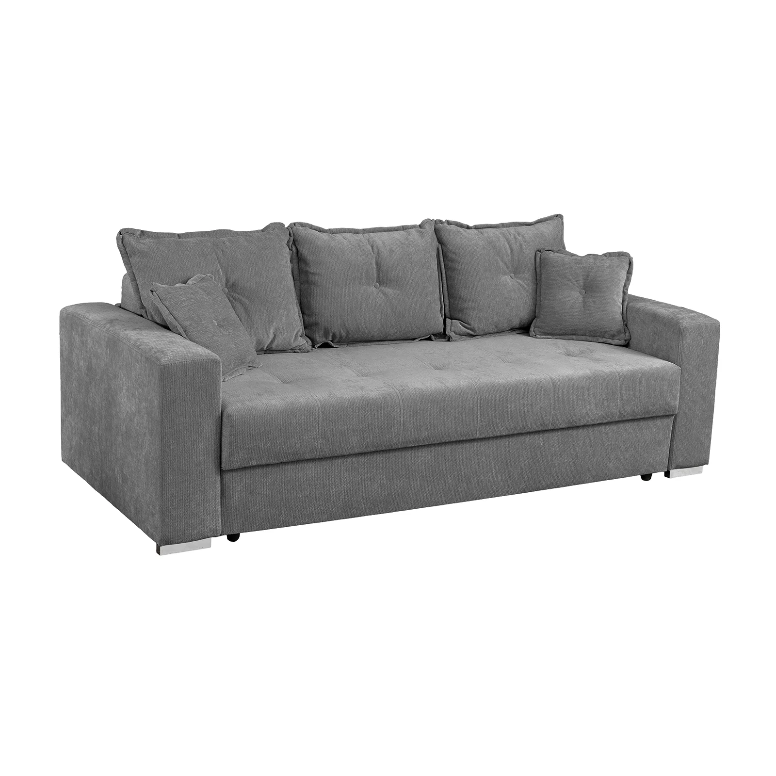 Canapea extensibila ARI235, 3 locuri, cu arcuri, gri inchis, 235x110x77 cm [4]