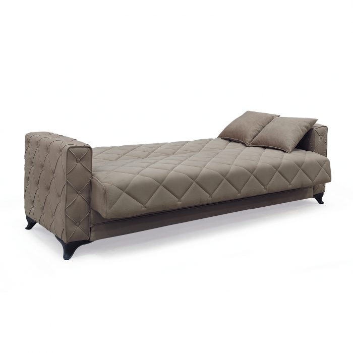 Canapea extensibila HEGEL, 3 locuri, cu arcuri si lada pentru depozitare, 228x85x85 cm - ExpoMob [4]