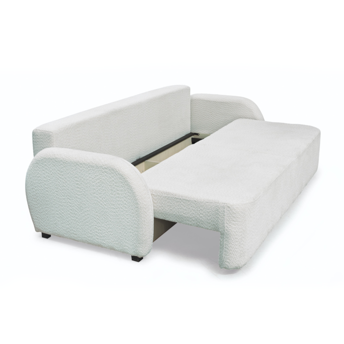 Canapea extensibila NOVA, 3 locuri, cu arcuri si lada depozitare, crem, 226x103x90 cm [5]