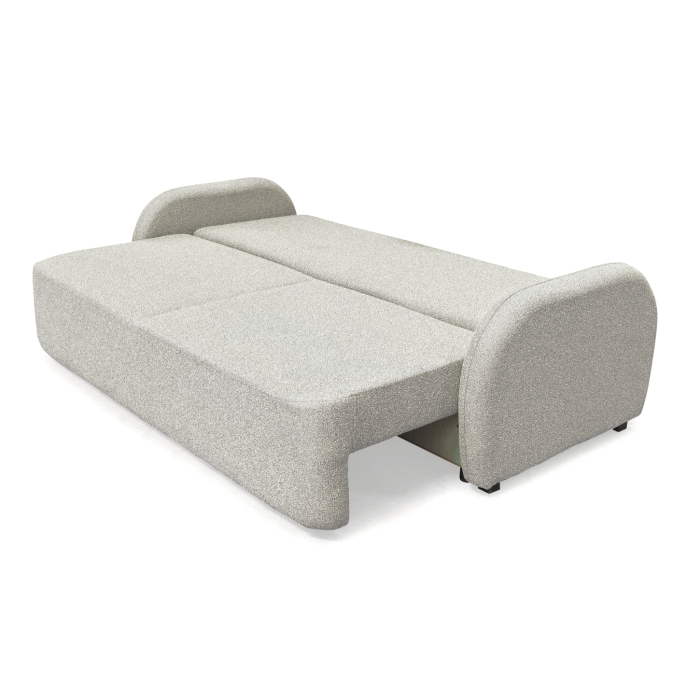Canapea extensibila NOVA, 3 locuri, cu arcuri si lada depozitare, gri, 226x103x90 cm [3]