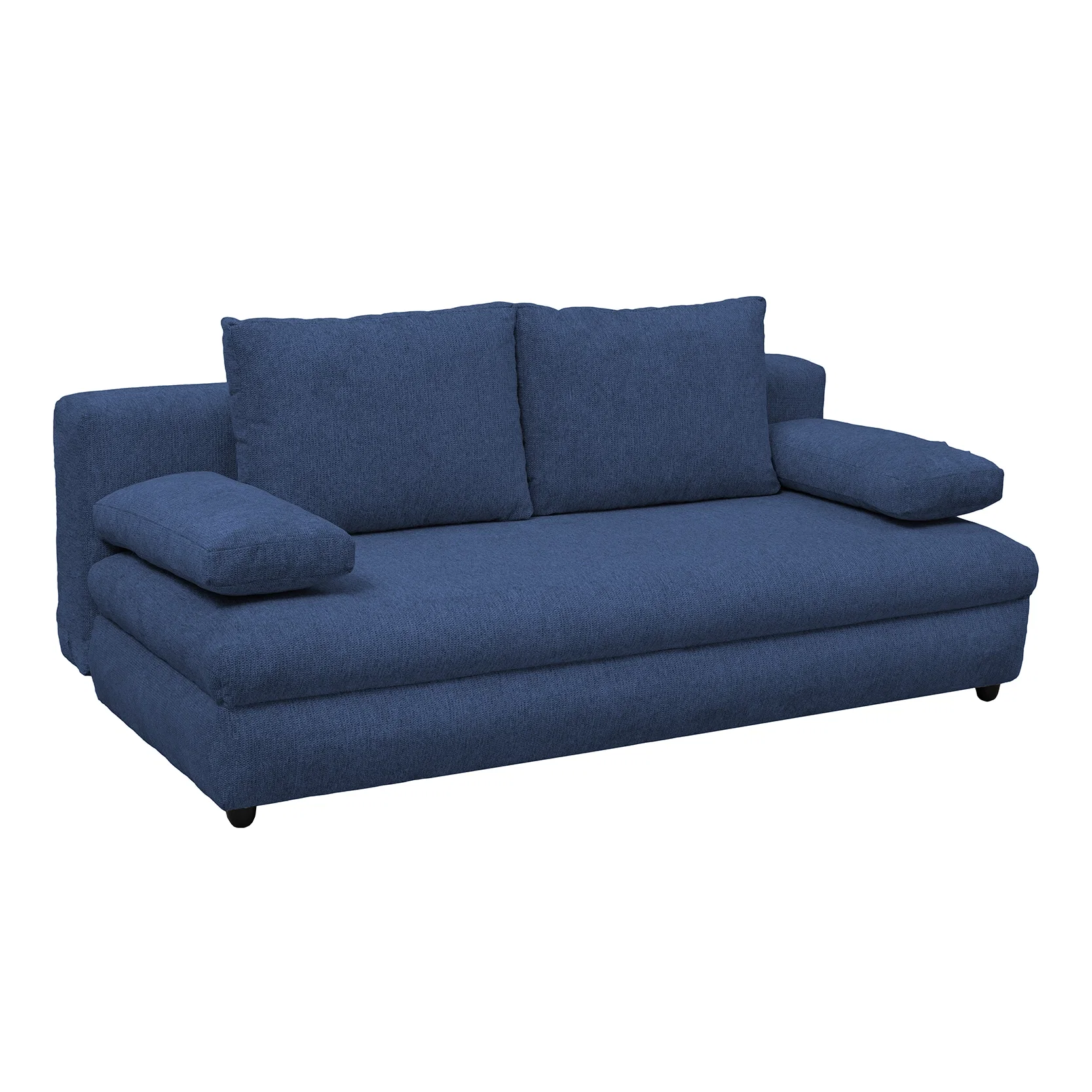 Canapea extensibila OLIMP, 3 locuri, cu arcuri si lada depozitare, albastru, 203x100x85 cm [2]
